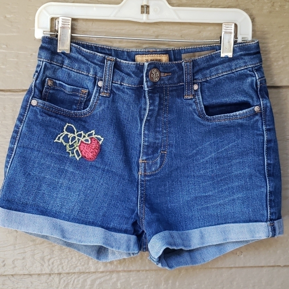 STS BLUE high waist embroidered shorts 3